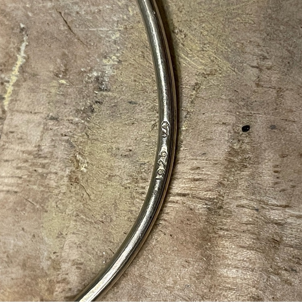 Silver 925 Pineapple Bangle Bracelet - image 5